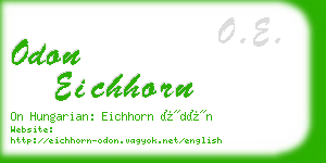 odon eichhorn business card